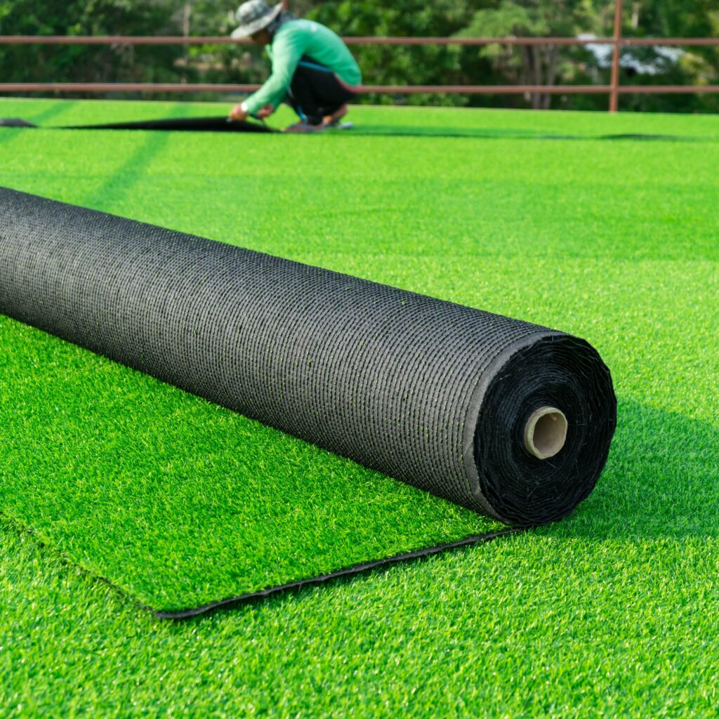 rolled up turf